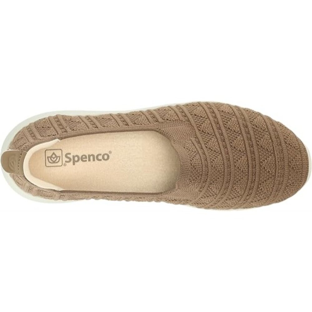 Spenco Womens Comfort Stretch Crochet Sneaker Shitake Brown 5.5D Orthotic SlipOn - Picture 6 of 8